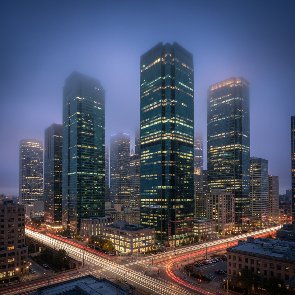 City skyline at dusk — Manyagi Capital's independent research desk